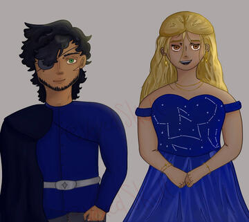 Fully rendered 2 person half body